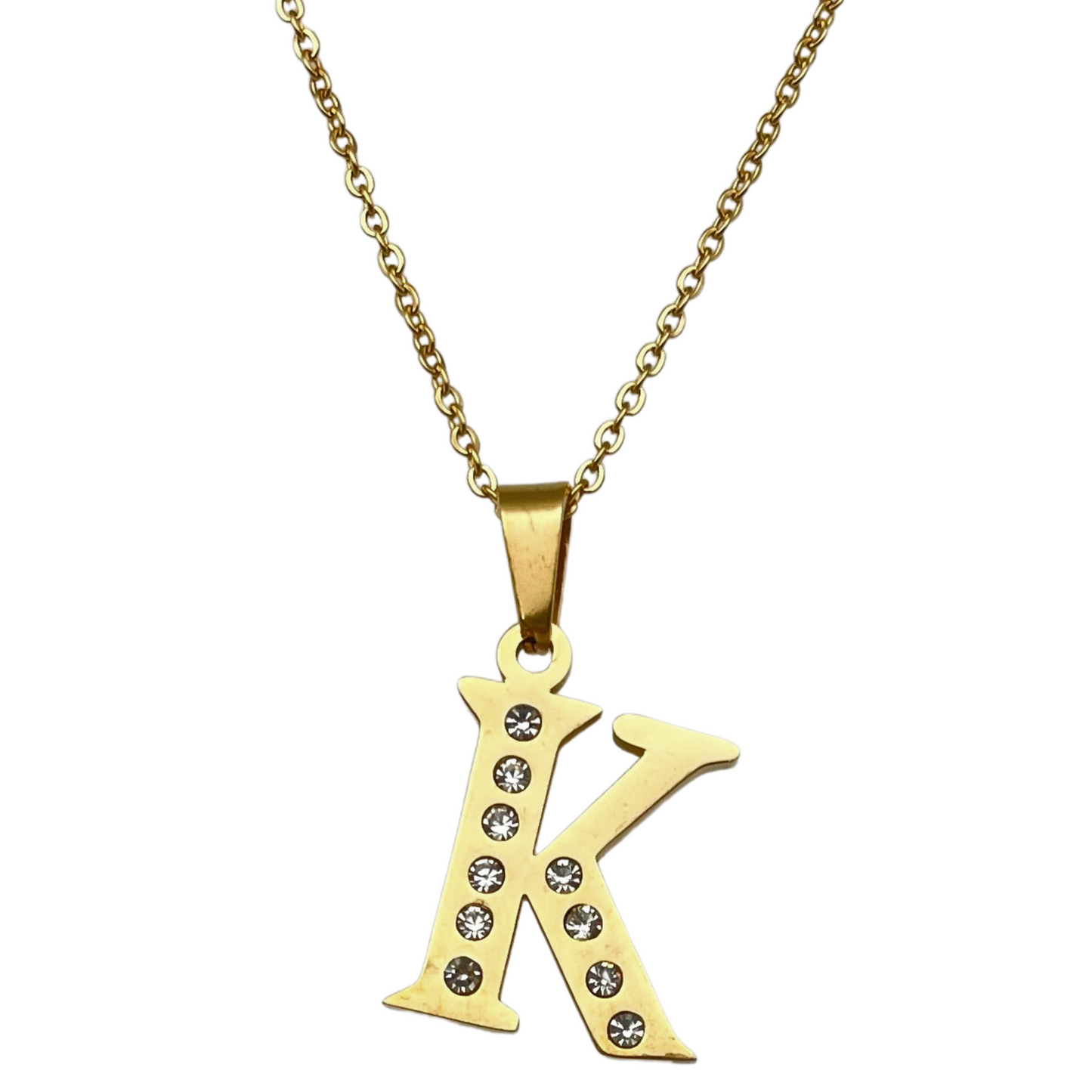 Letter "K" CZ Necklace