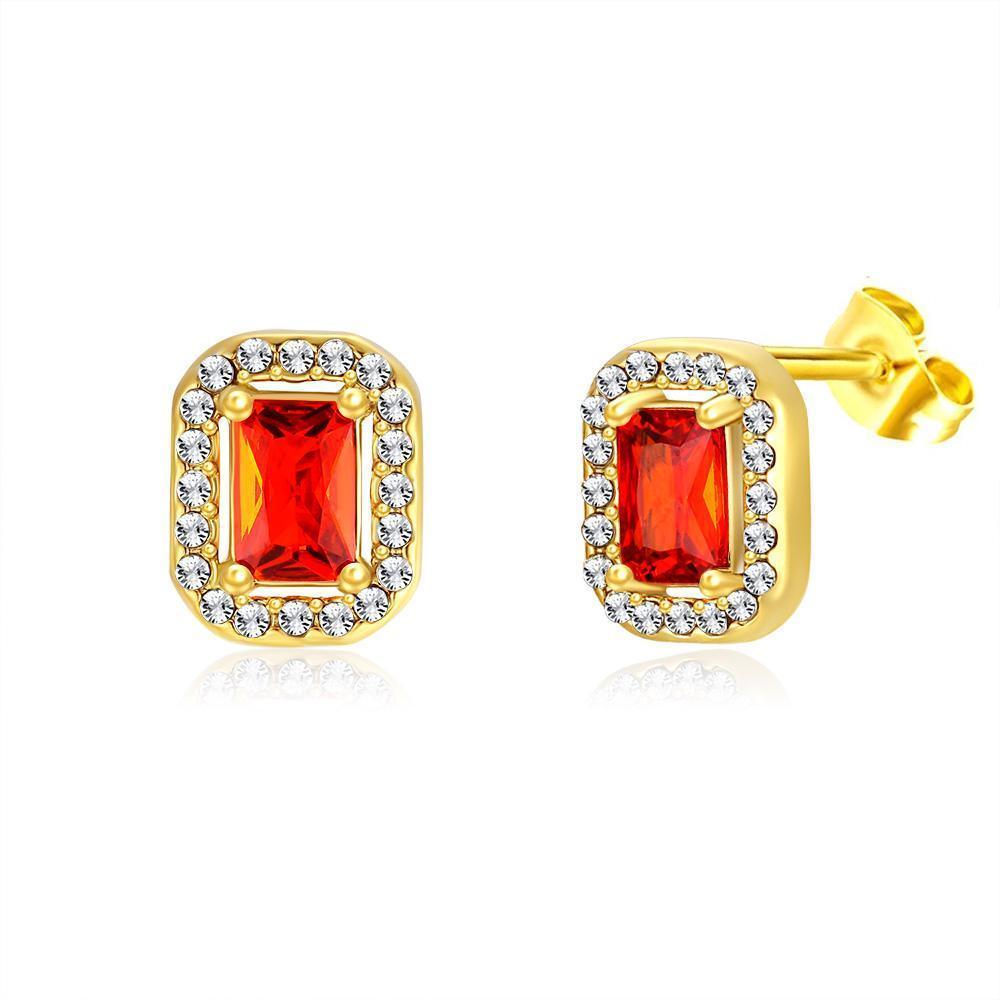 Rubí CZ Earrings