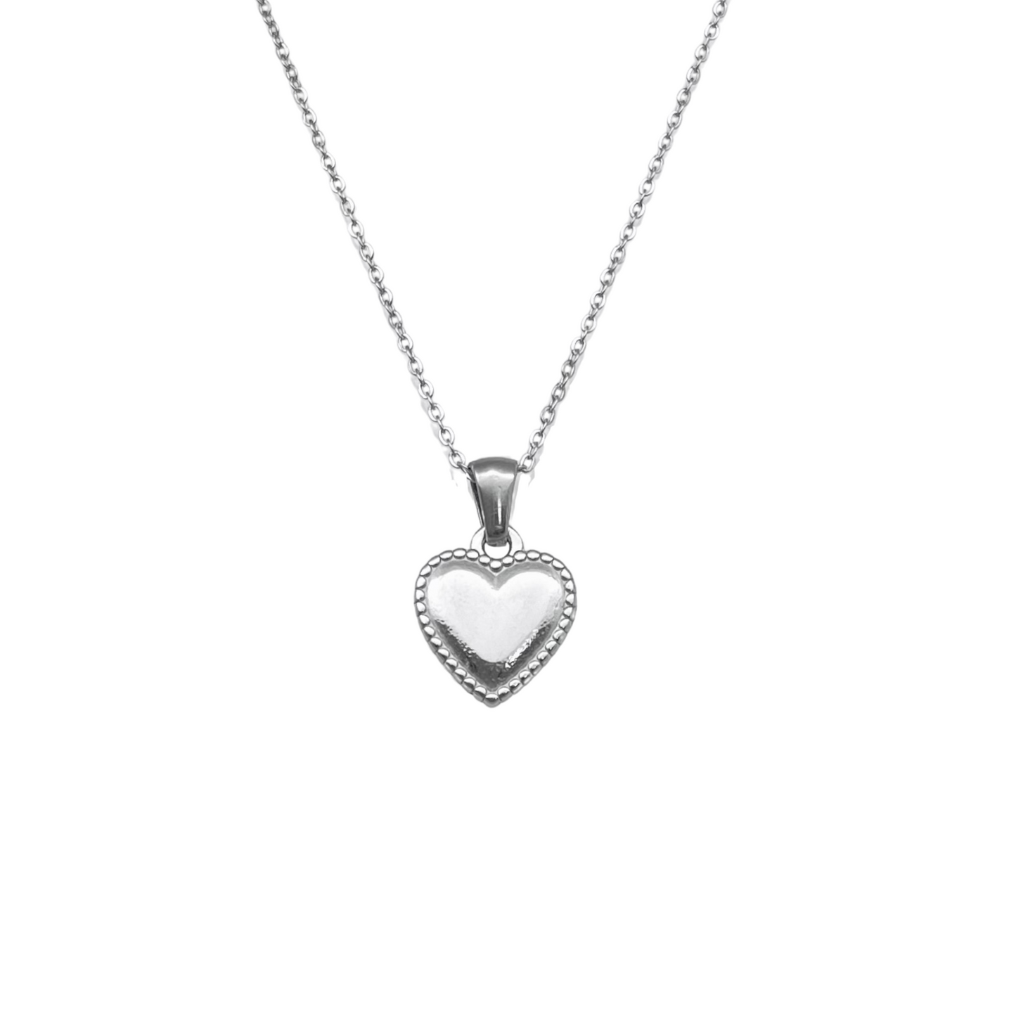 Dotted Border Heart Necklace