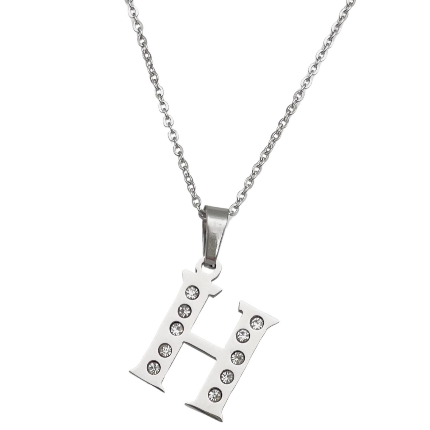 Letter "H" CZ Necklace