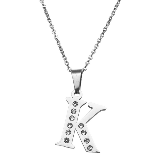 Letter "K" CZ Necklace