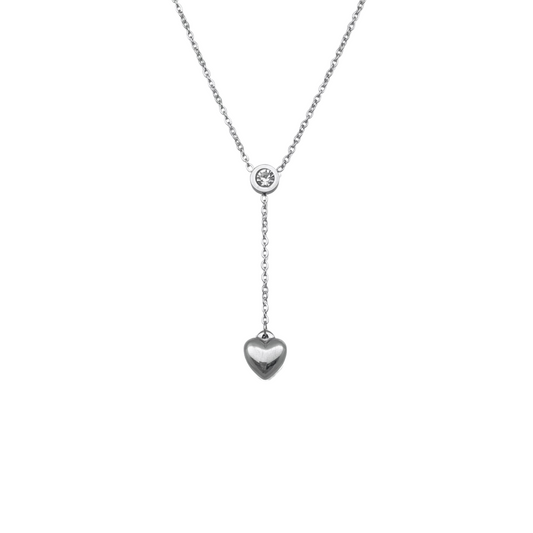 Dainty Heart Drop Necklace