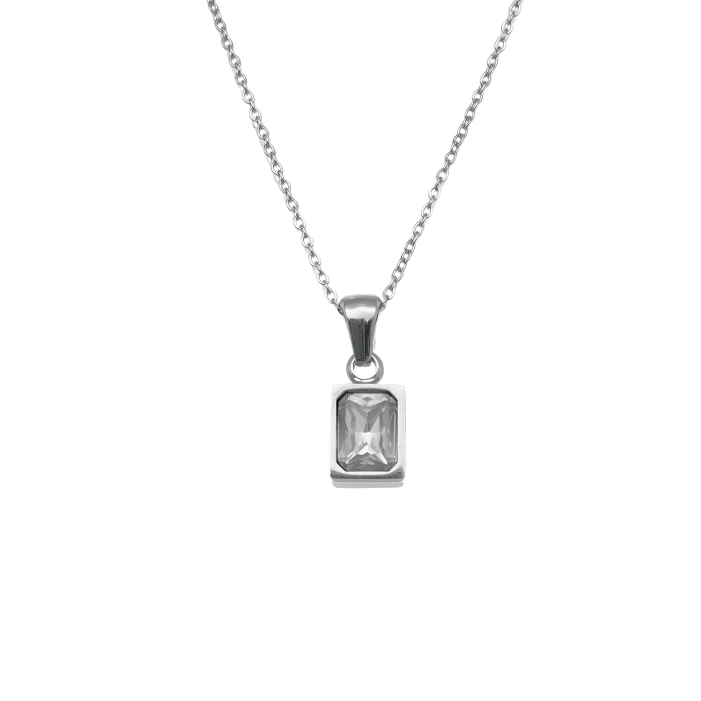 Dainty CZ Pendant Necklace