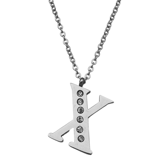 Letter "X" CZ Necklace