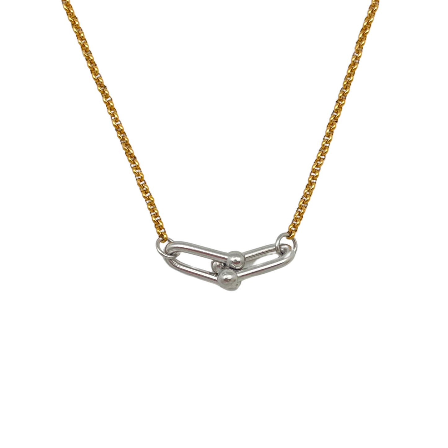 Hardware Double Link Necklace