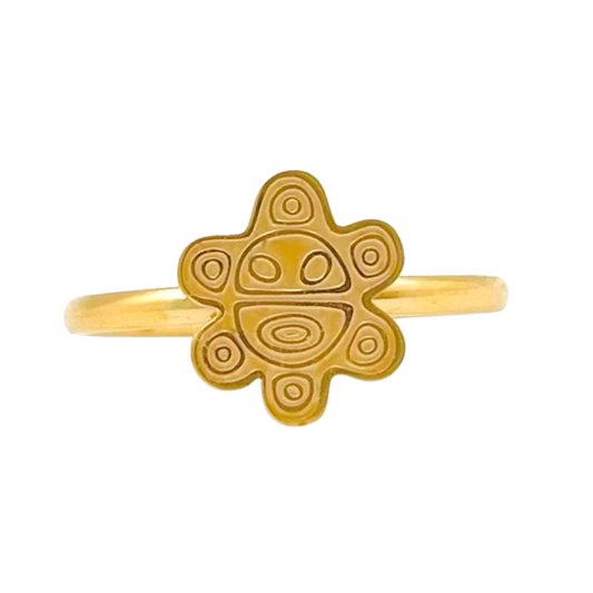 Gold “Sol Taíno” Adjustable Ring