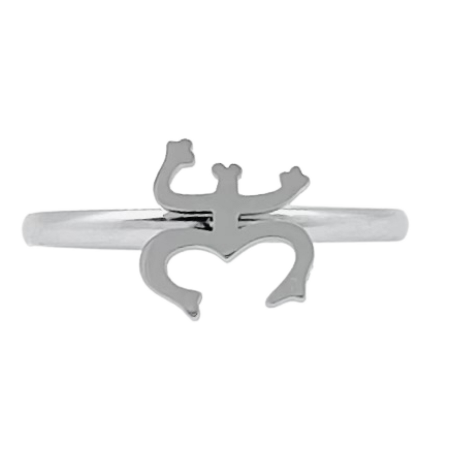 Silver “Coquí Taíno” Adjustable Ring