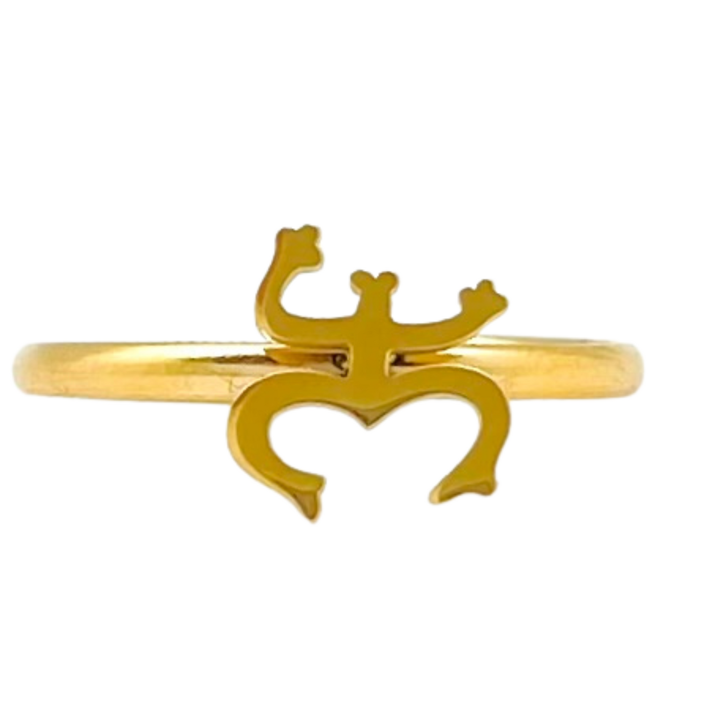 Gold “Coquí Taíno” Adjustable Ring