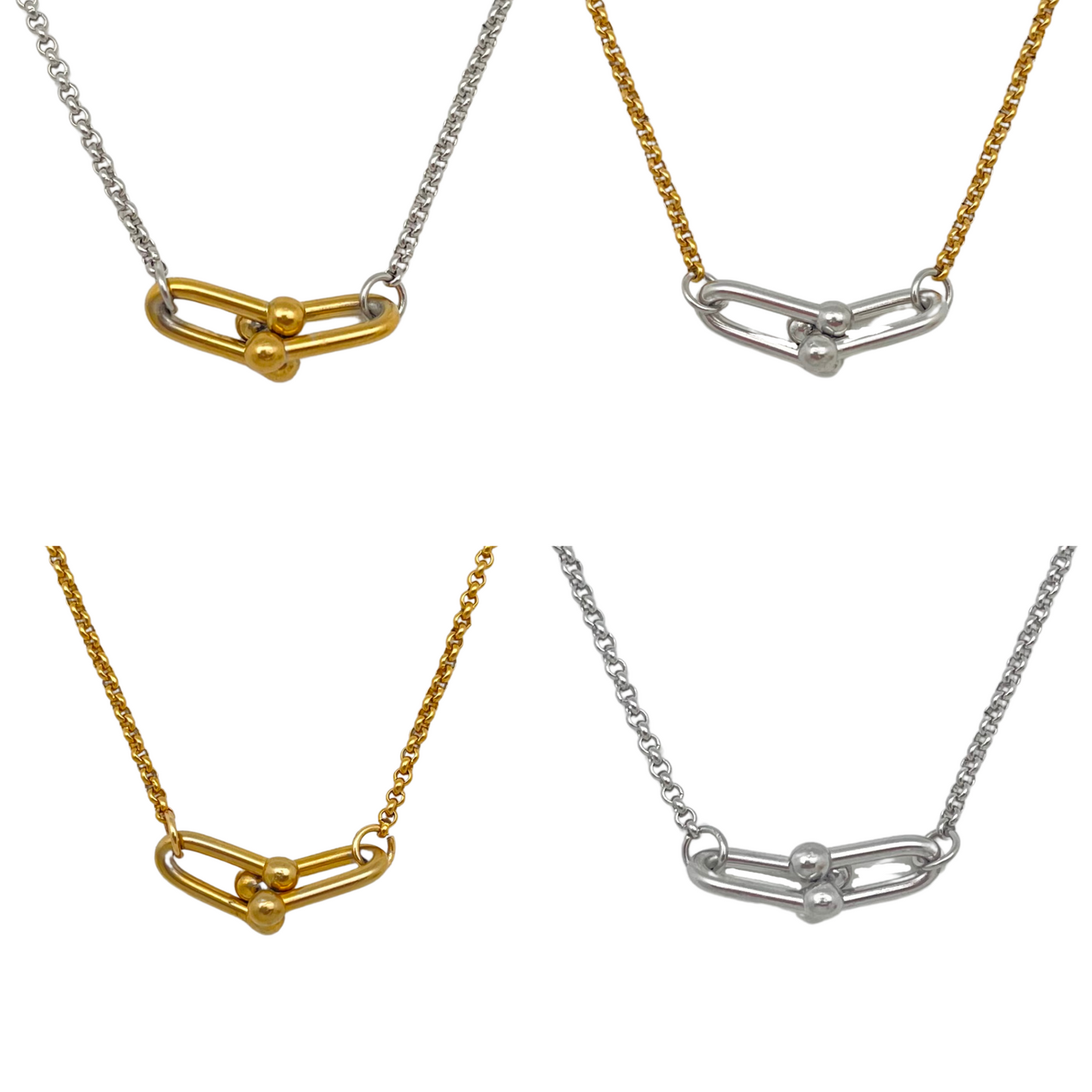 Hardware Double Link Necklace