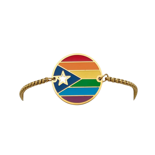 Gold Pride PR Flag Bracelet