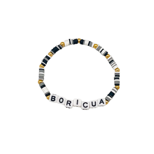 “Boricua” B&W Elastic Bracelet