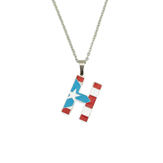 Letter H PR Flag Necklace