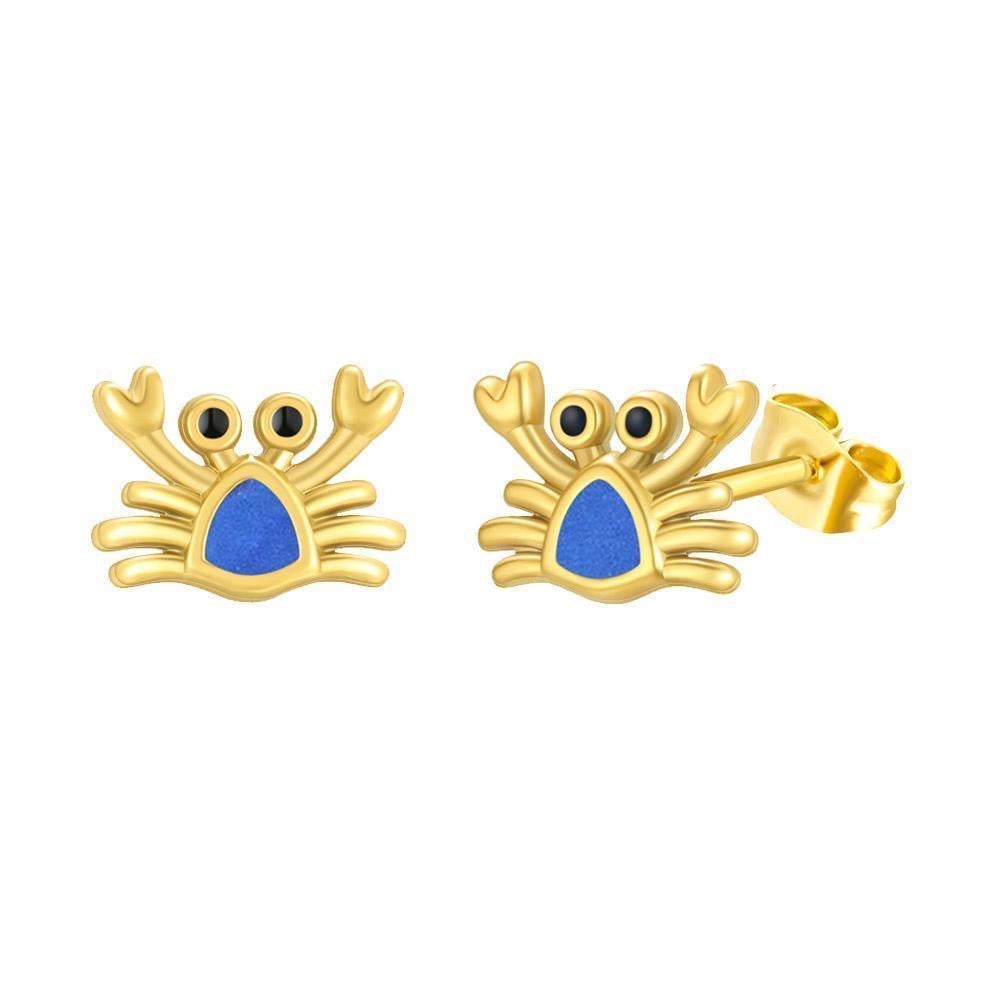 Crab Enamel Earrings