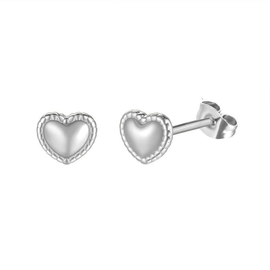 Dotted Border Heart Earrings