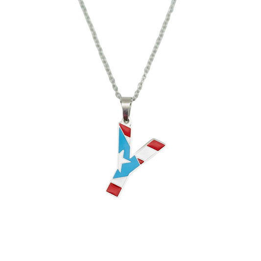 Letter Y PR Flag Necklace