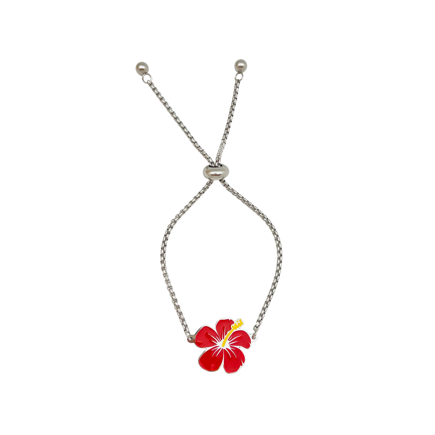 Silver Enamel Flower "Flor de Maga" Bracelet