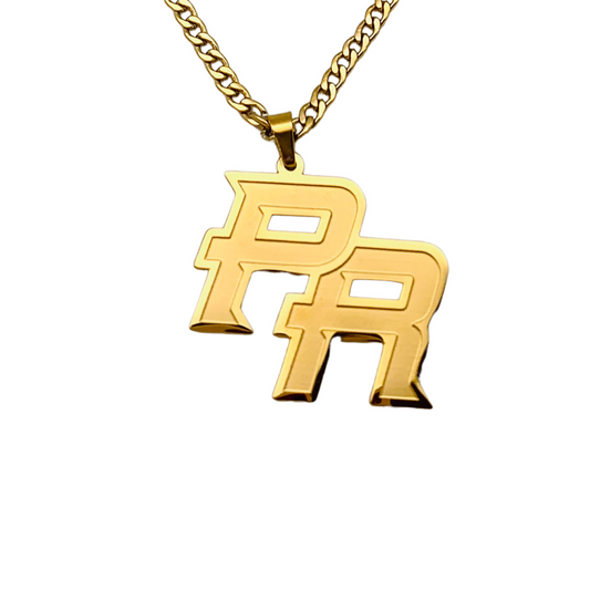 Gold "PR" Initials