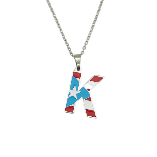 Letter K PR Flag Necklace