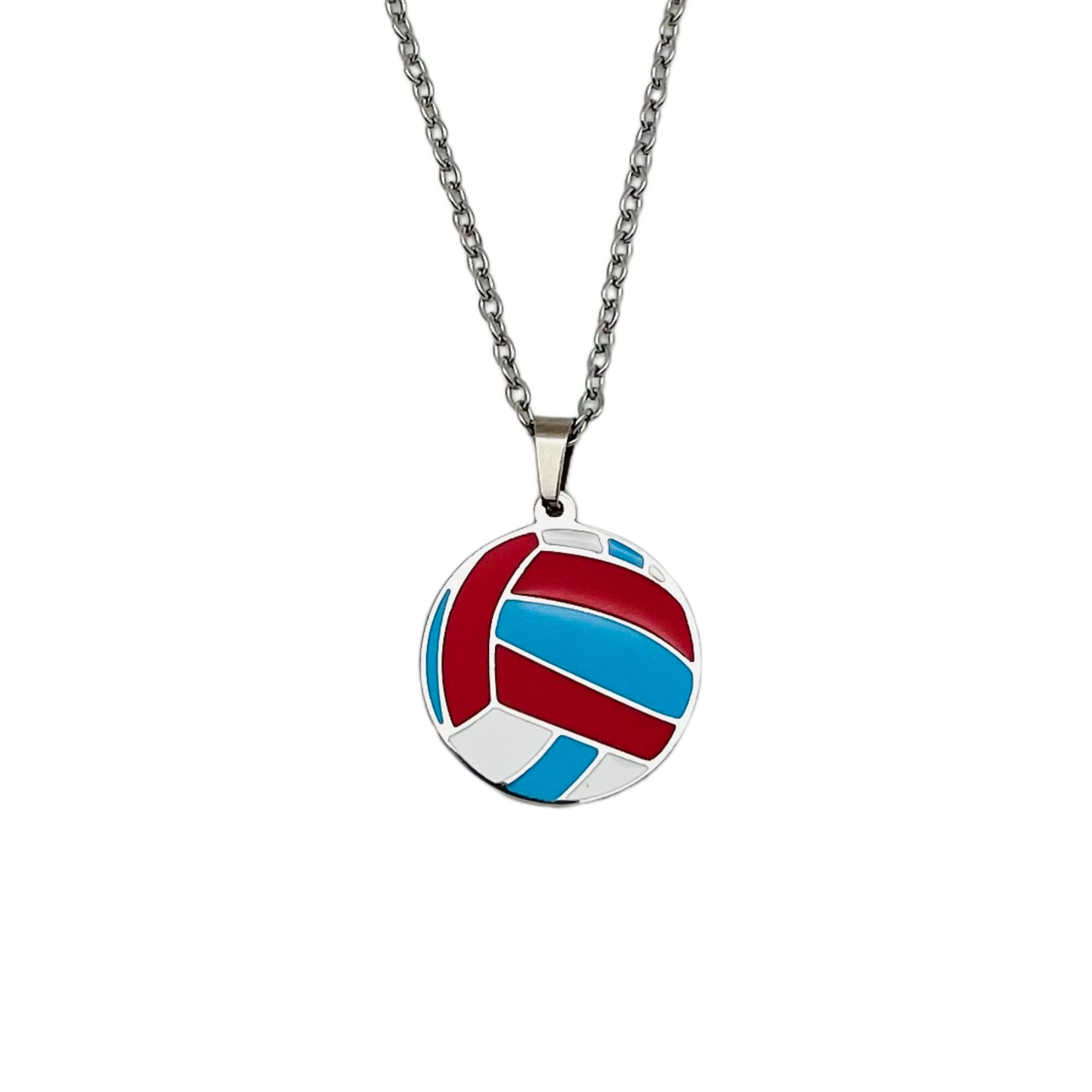 Silver PR Volleyball Necklace