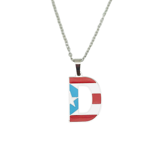 Letter D PR Flag Necklace