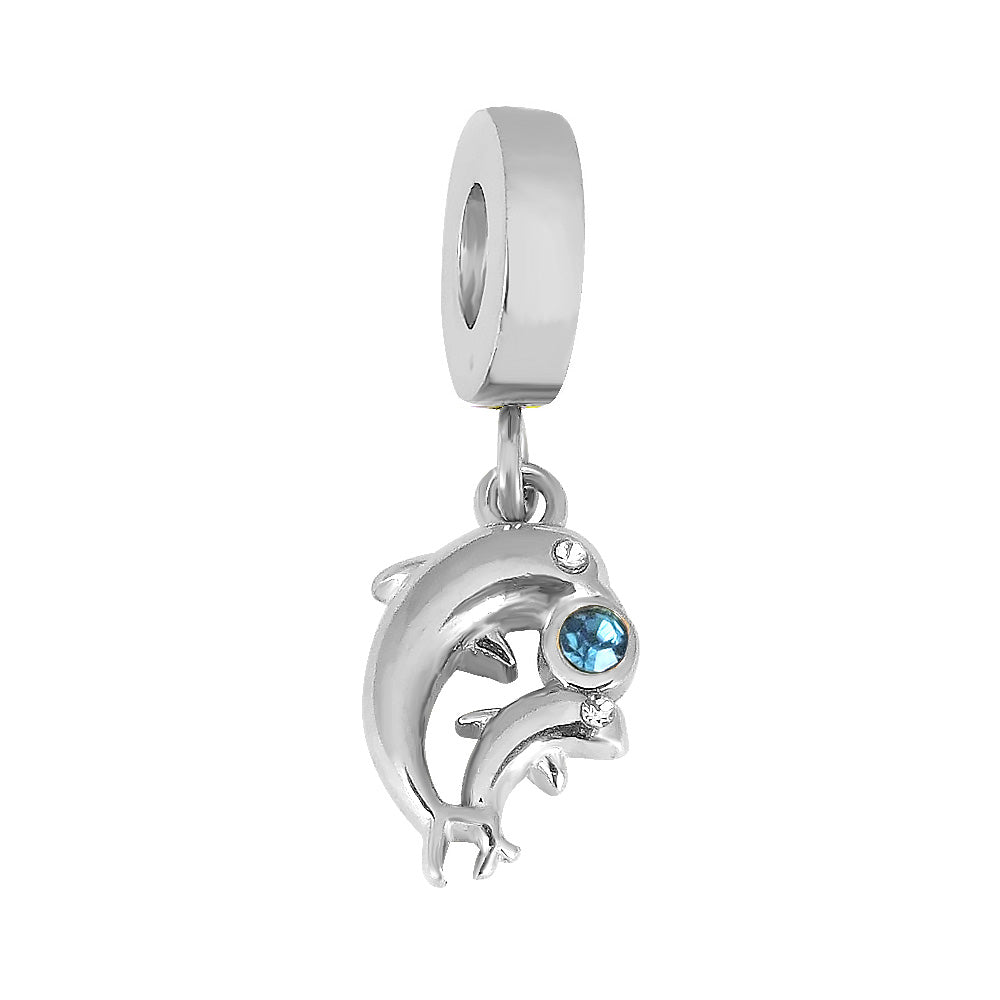 Mama Dolphin Dangle Necklace