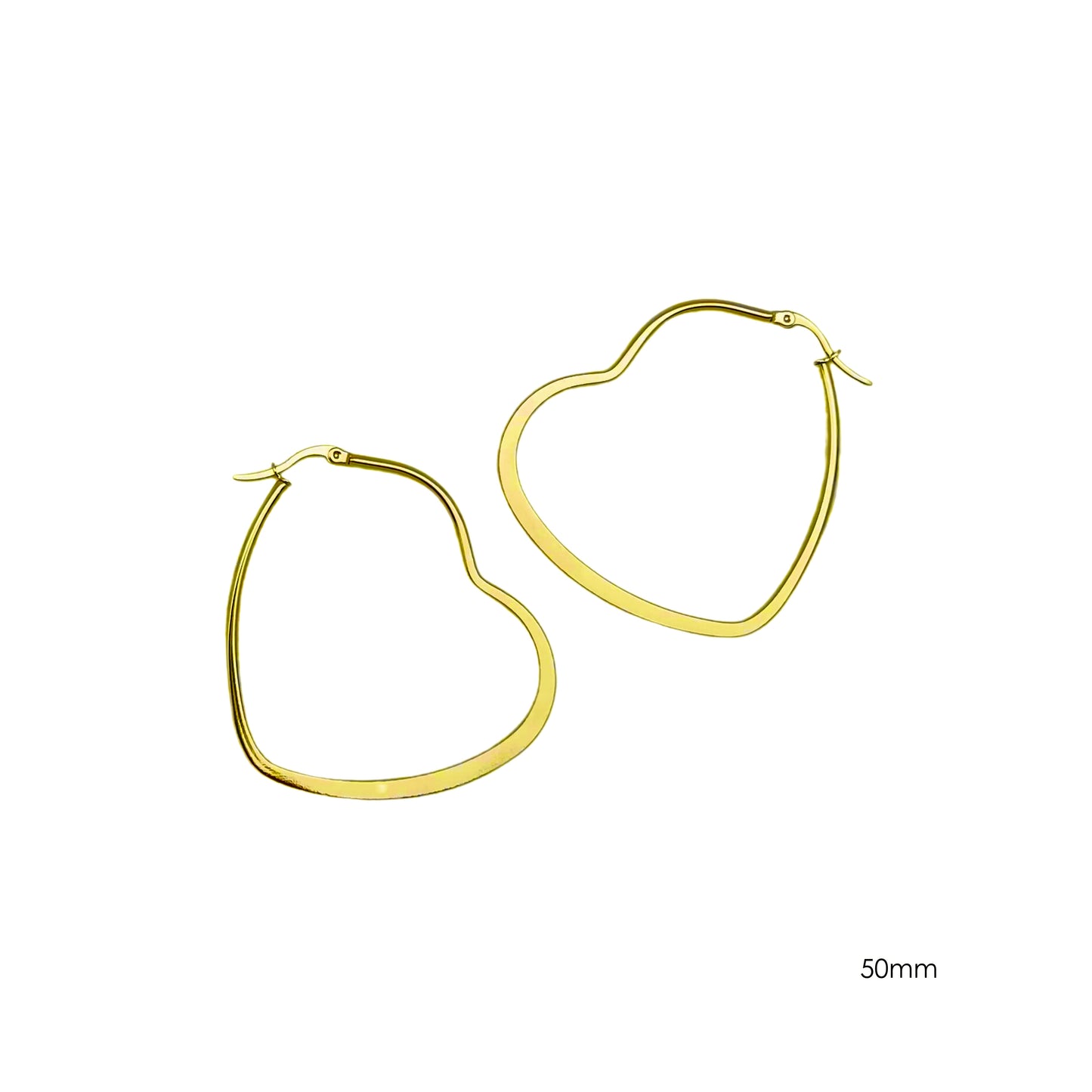 50.0mm Flat Heart Hoops