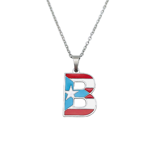 Letter B PR Flag Necklace