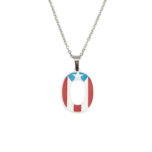 Letter O PR Flag Necklace