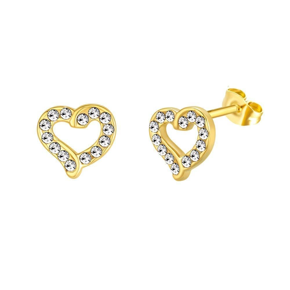 Open Heart CZ Earrings