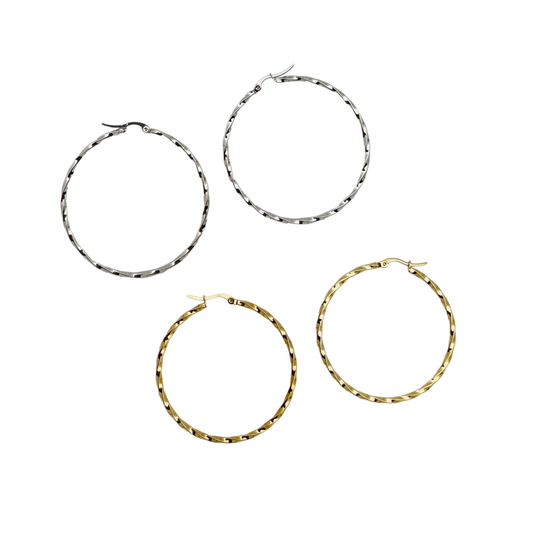 50.0mm Braided Round Hoops