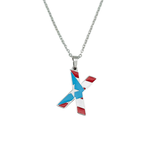 Letter X PR Flag Necklace