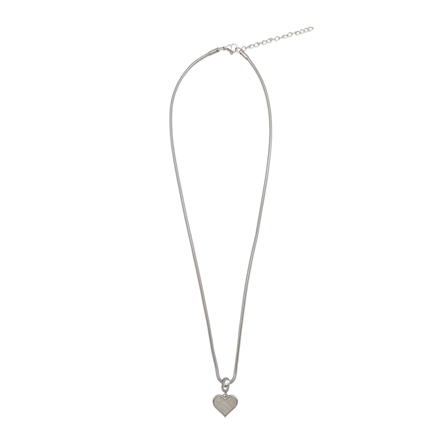 Nacar Heart Dangle Necklace