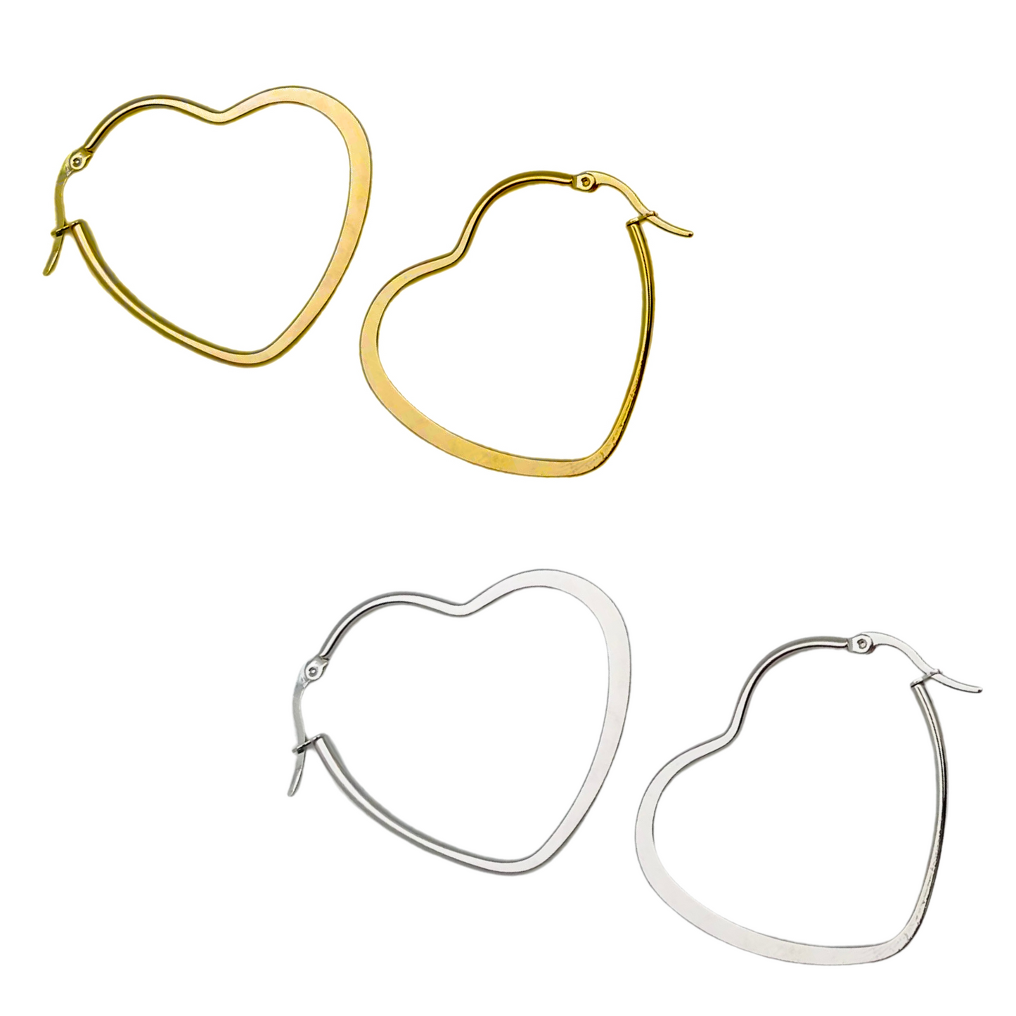 40.0mm Flat Heart Hoops