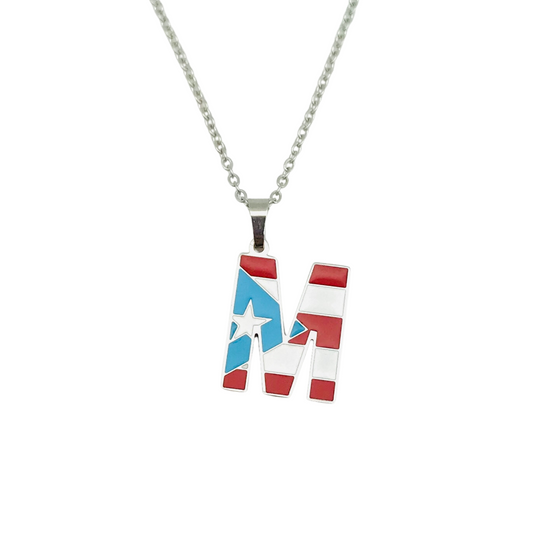 Letter M PR Flag Necklace