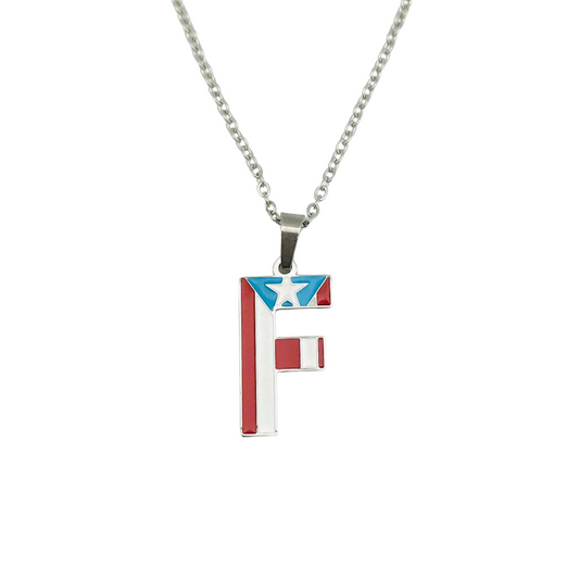 Letter F PR Flag Necklace