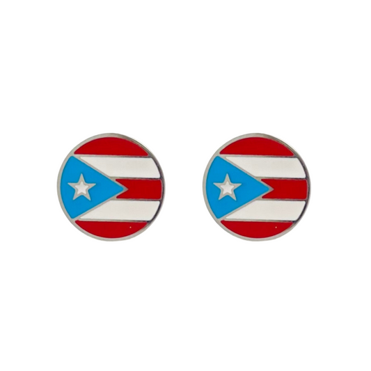 Multi Silver PR Flag Earrings