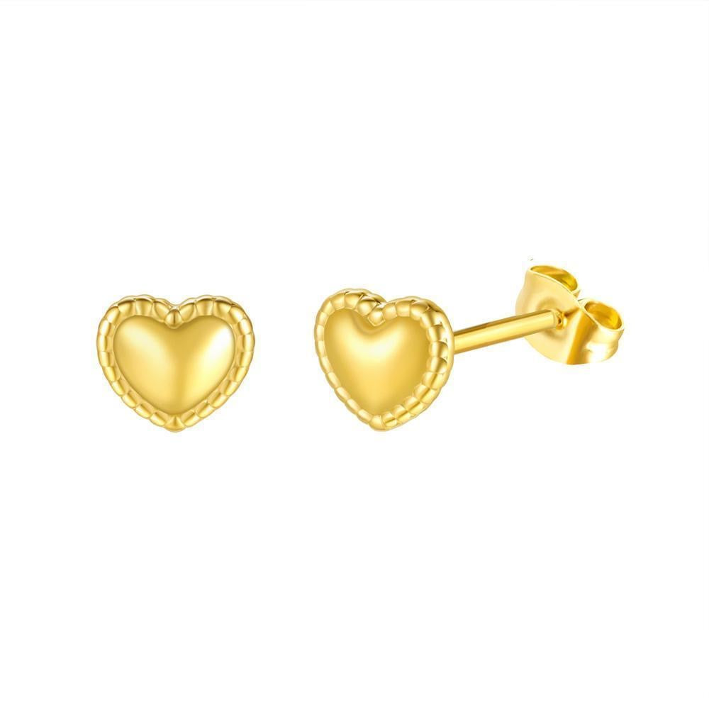 Dotted Border Heart Earrings