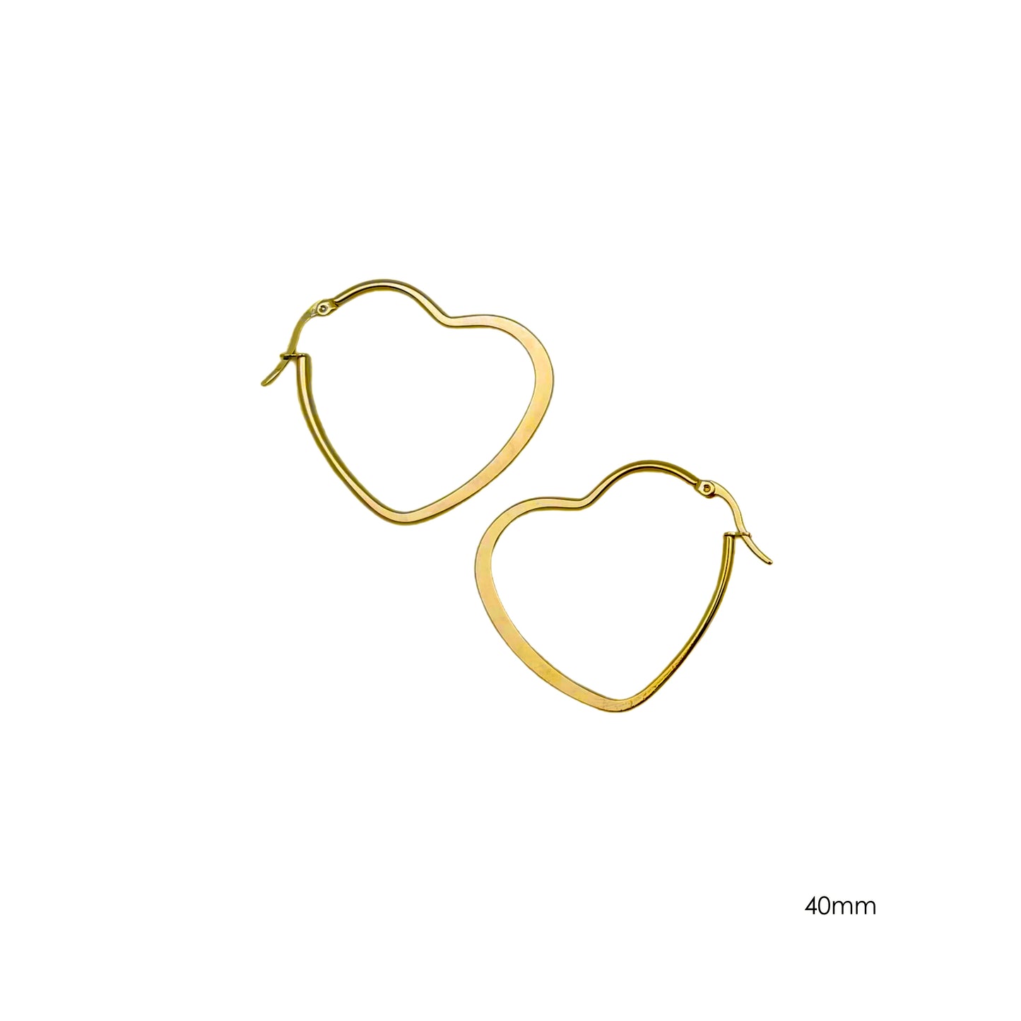 40.0mm Flat Heart Hoops