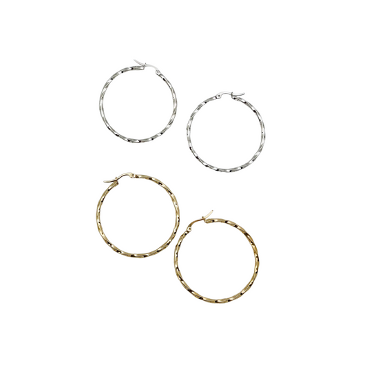 40.0mm Braided Round Hoops