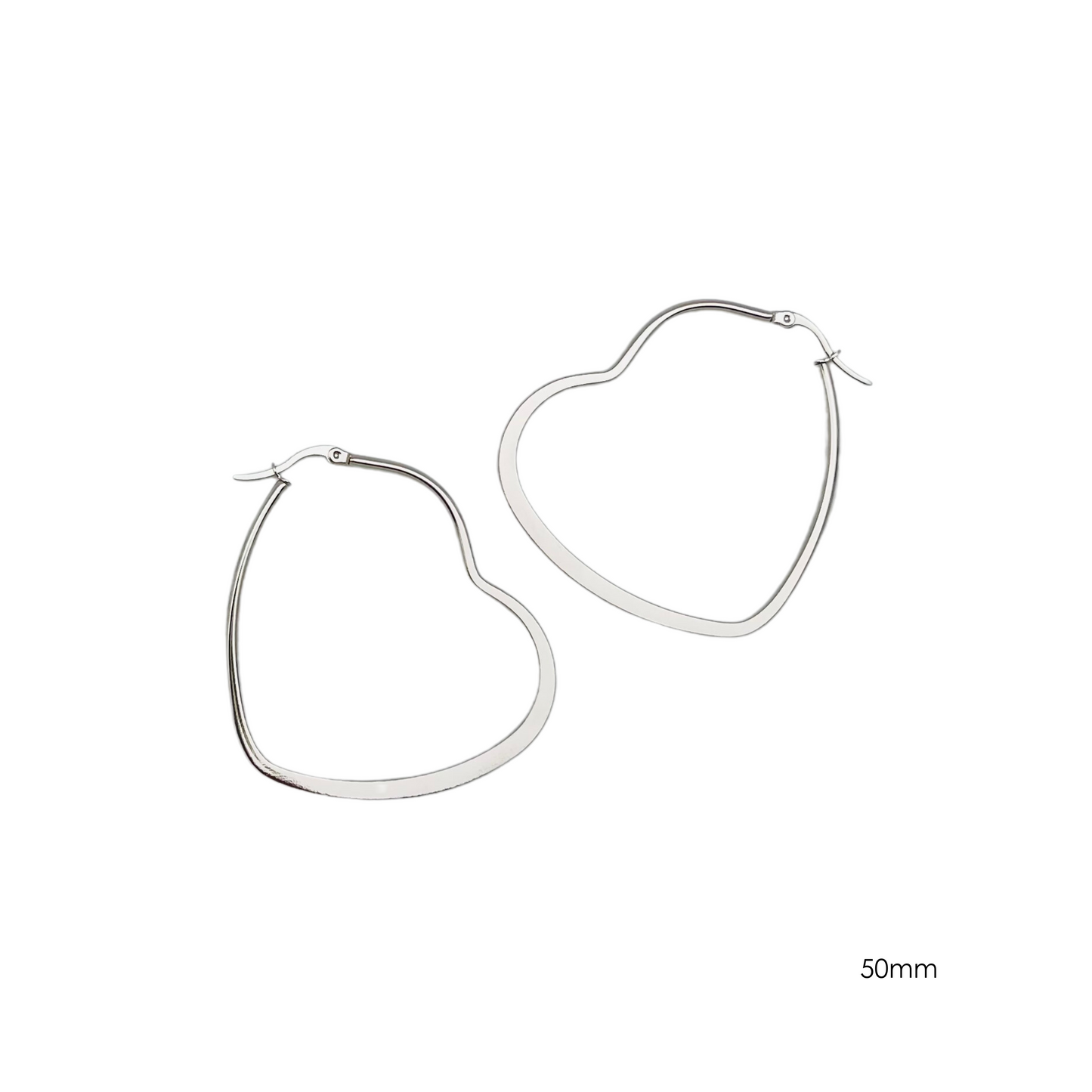 50.0mm Flat Heart Hoops