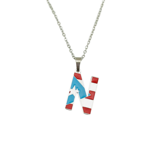 Letter N PR Flag Necklace