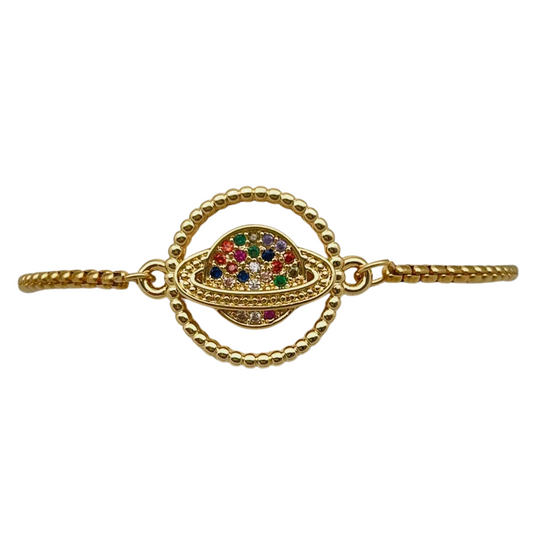 Saturn CZ Bracelet