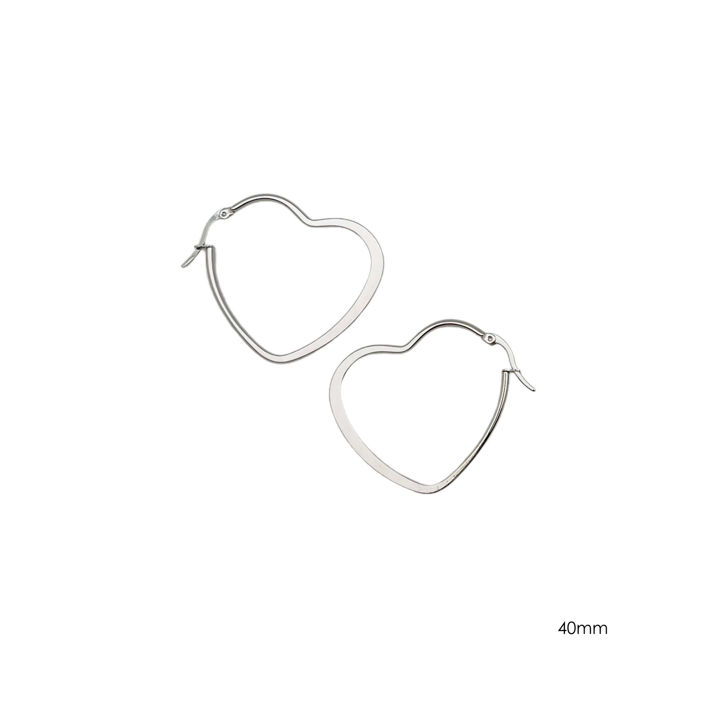 40.0mm Flat Heart Hoops