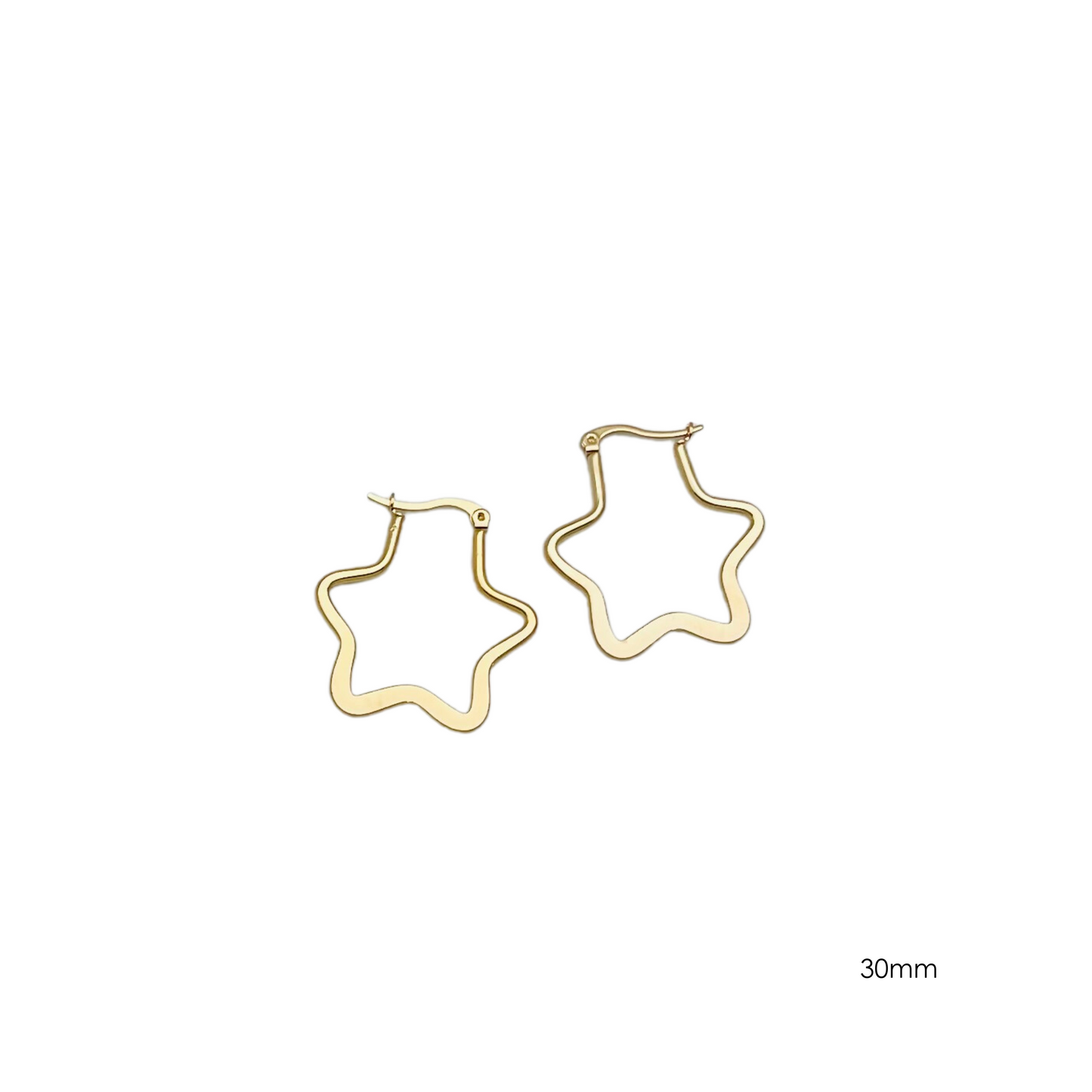 30.0mm Flat Star Hoops