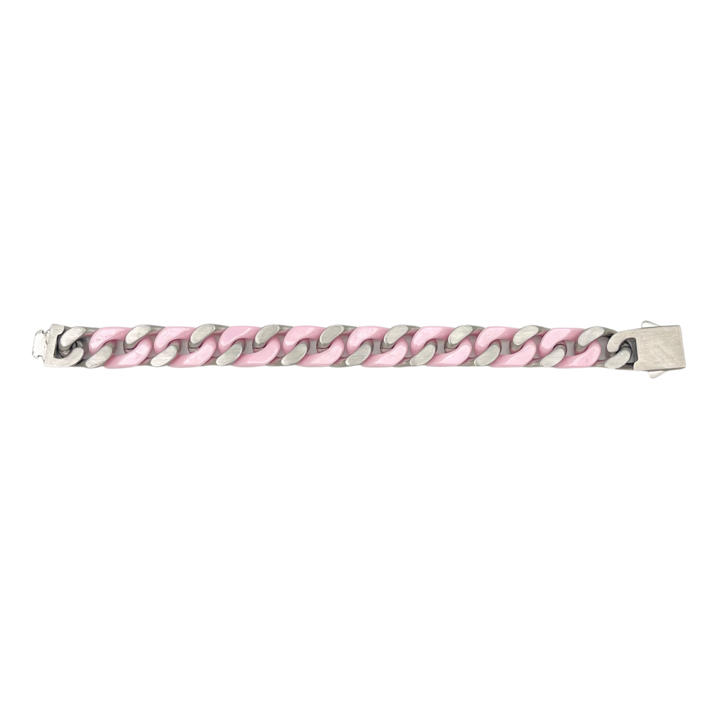 Pink Ceramic Cuban Bracelet