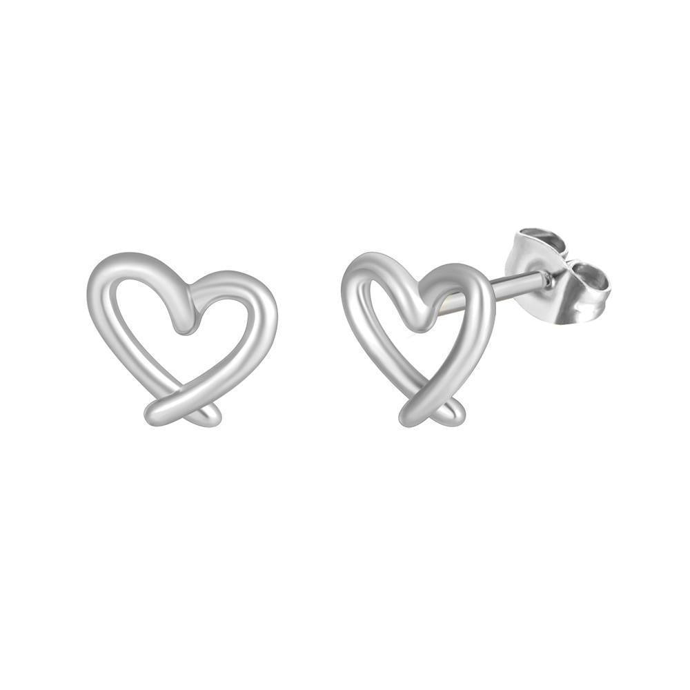 Open Heart Earrings