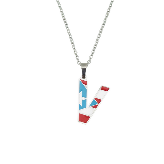 Letter V PR Flag Necklace