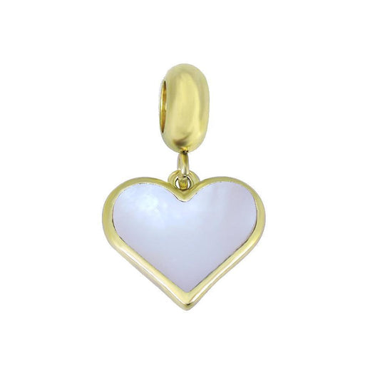 Nacar Heart Dangle Necklace