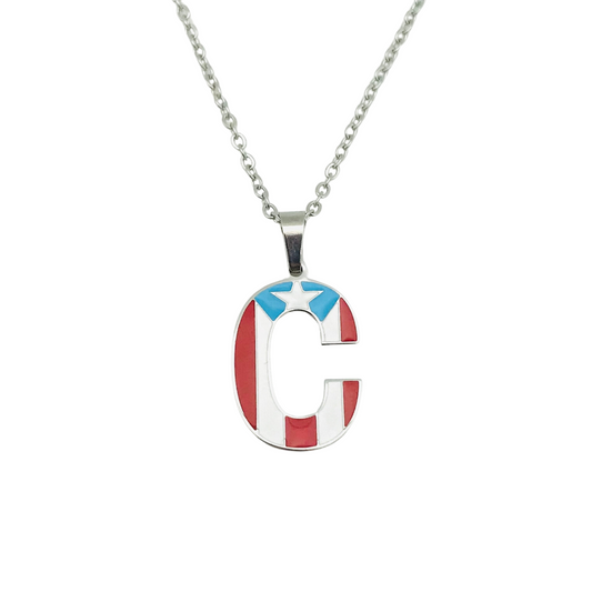 Letter C PR Flag Necklace