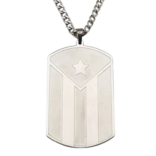 Silver PR Flag ID Tag